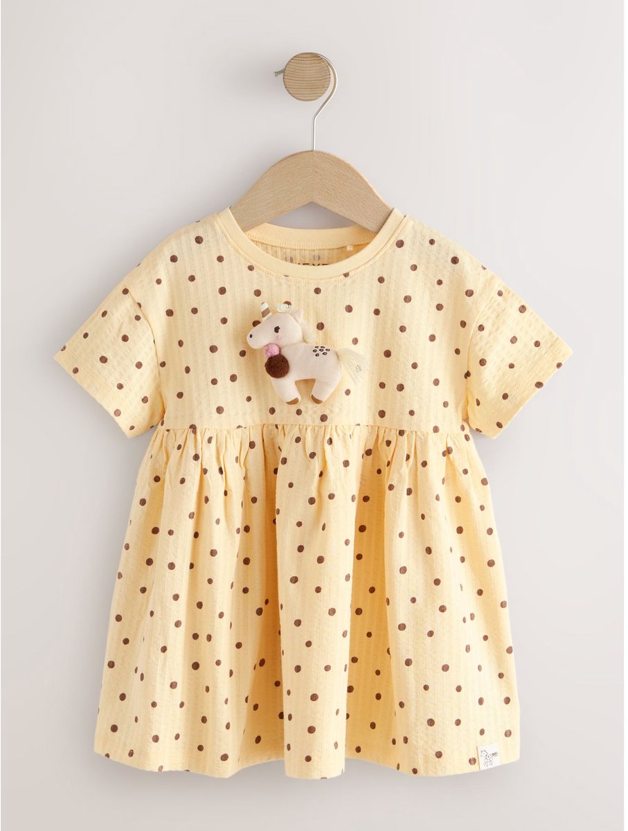 Next - Meisjes - Jersey jurk - Crème