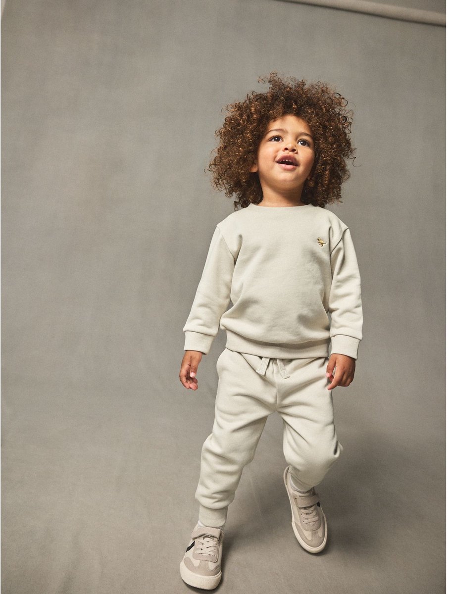 Next - Jongens - Set met sweatshirt en joggingbroek - Wit