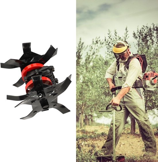 2-in-1 Tuinwieder en Losser - Elektrische Cultivator met 28 mm Wielen en 9 Tanden voor Efficiënt Grondbewerking en Onkruidverwijdering — afbeelding 3