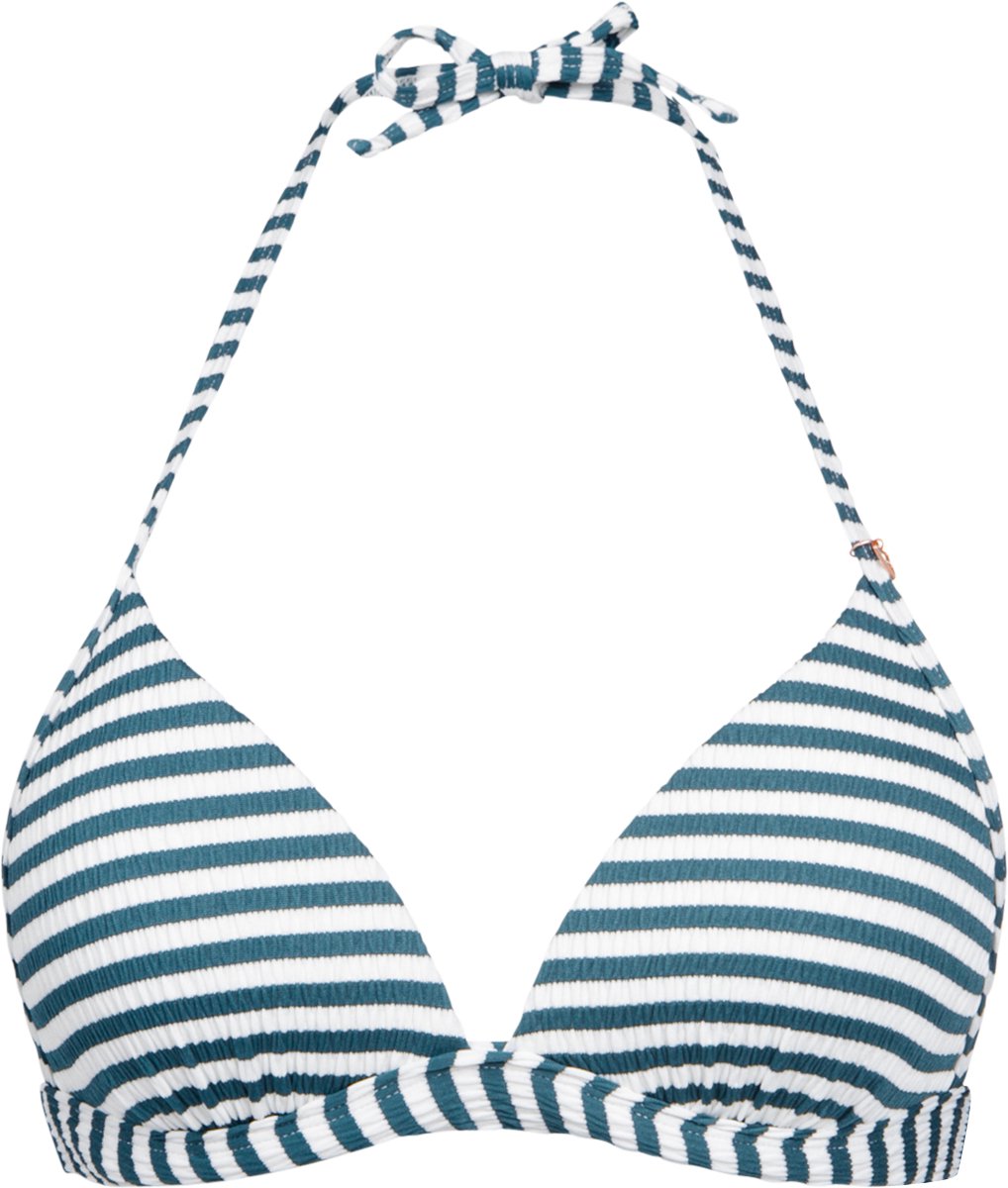 Brunotti Lisselot-Stripe Bikini Topje Snow Dames Slide Triangel Bikini Top 42 Wit