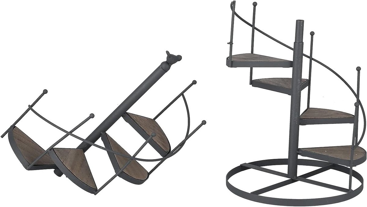 Decoratieve Bloempotstandaard van Smeedijzer, Europese Stijl, Voor Binnen en Buiten, 9.2 x 56 cm, Ideaal voor Balkon en Woonkamer, Meubelaccessoire en Tuindecoratie