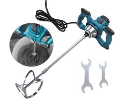 Cementmixer 1100W, draagbare betonmixer, 220V handmixer voor mortel, verf, voegmiddel, pleister, tegellijm en veevoer.