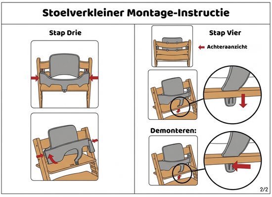 Stoelverkleiner voor Stokke Tripp Trapp – Babyset - Rugleuning & Beugel – Babyblauw — afbeelding 4
