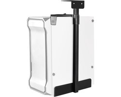 Under Desk PC Mount Computer Suspension Holder Under Table Full Steel Material Height Adjustable 80-500mm Heavy Duty Computer Case Holder up to 25kg For Most Hosts