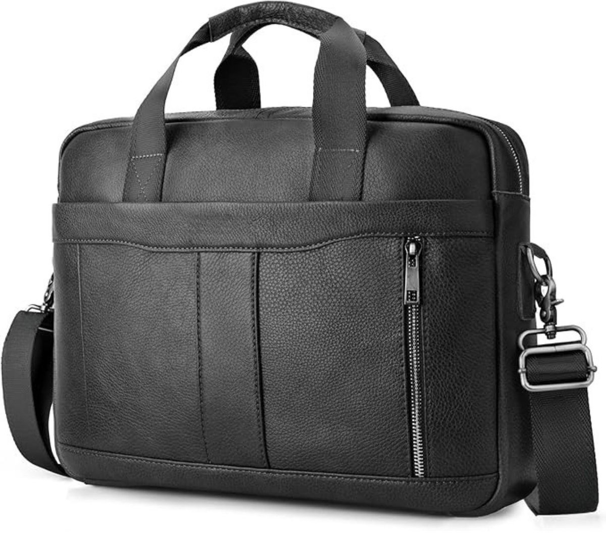 Leren Laptoptas - Laptoptas - Leren Tas - Luxe Leren Laptoptas - Werktas - Schoudertas - Business Tas - Leren Business Tas - 15,6 inch - Zwart - van Imperatoris