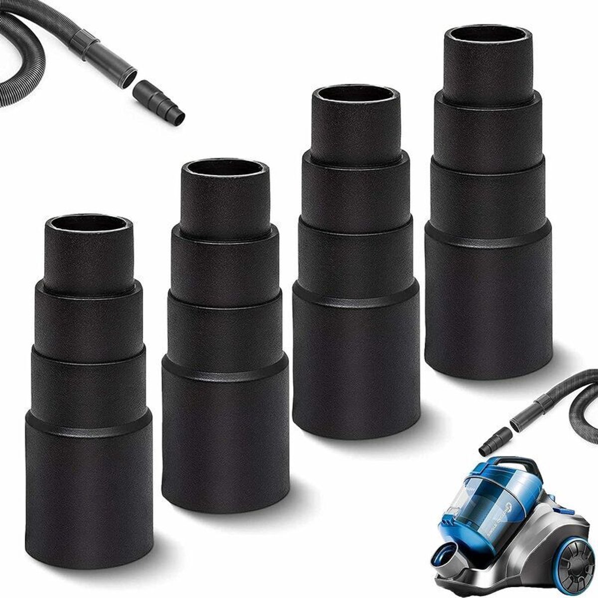 Stofzuigerslangadapter- stofzuigeraccessoire- voor stofzuiger- zaag- schuurmachine - omwikkeling - 4 stuks