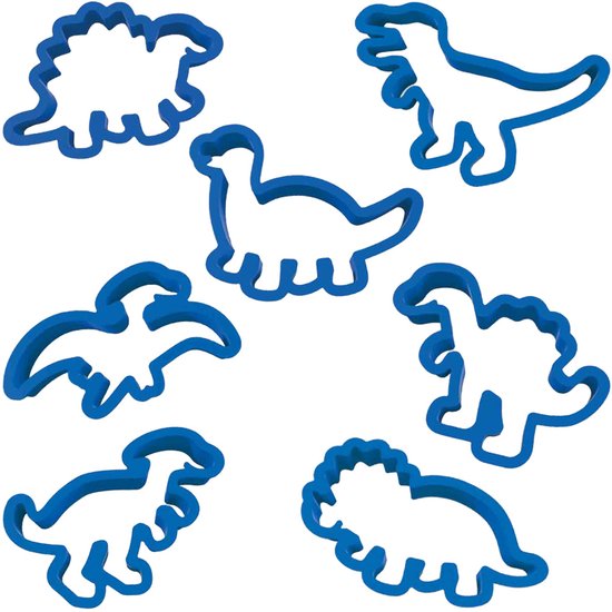 SES - Coupe- Argile - Dinos - 7 formes de dinosaures différentes - facile à nettoyer - réutilisable