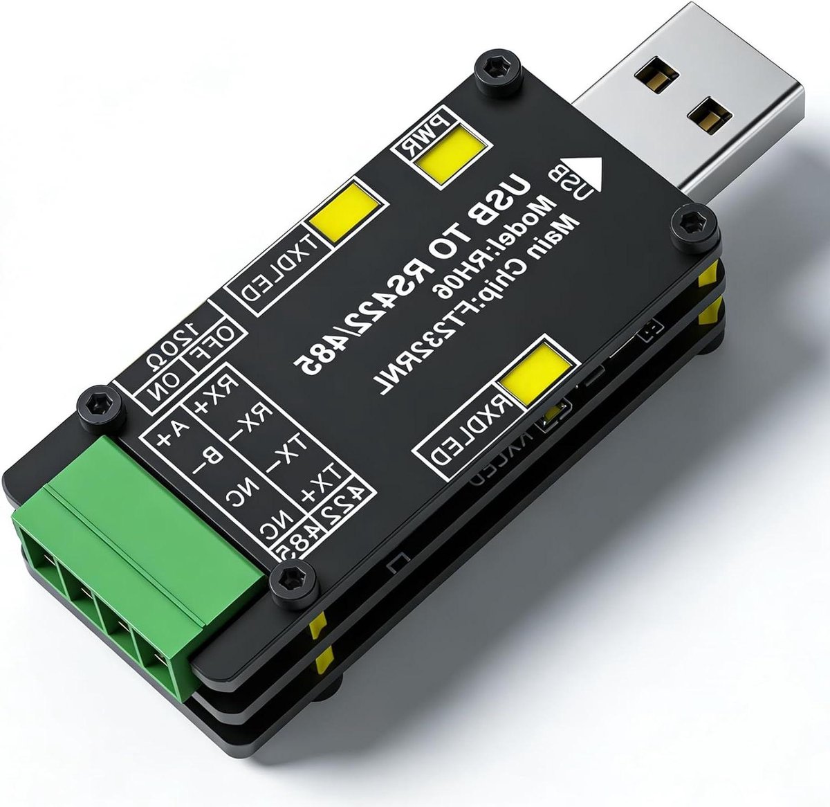 USB naar RS485 Adapter - Converter Seriële Poort - Industriële Communicatie - FT232RNL Chip - 40 g - Niet gespecificeerd