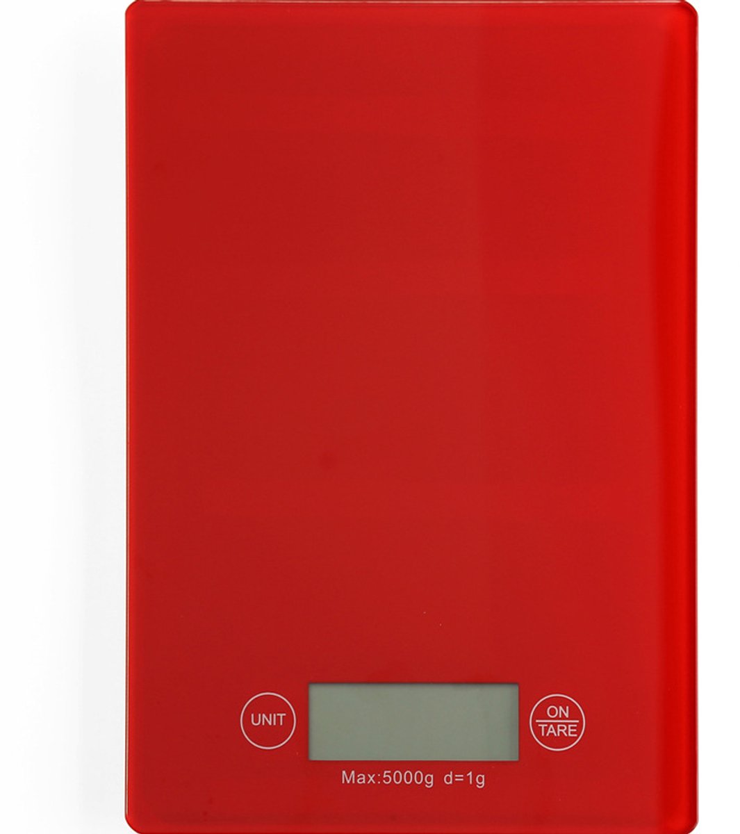 Keukenweegschaal - nauwkeurigheid 5000 g/1 g - Rood