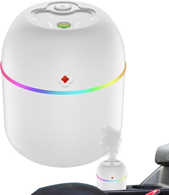 Luchtbevochtiger Voor De Slaapkamer 2 Liter Auto-diffuser Voor Thuis Baby S Kantoorplanten 36 Db Stille Werking 20 Uur Looptijd Nachtlichtfunctie Vochtbewaking