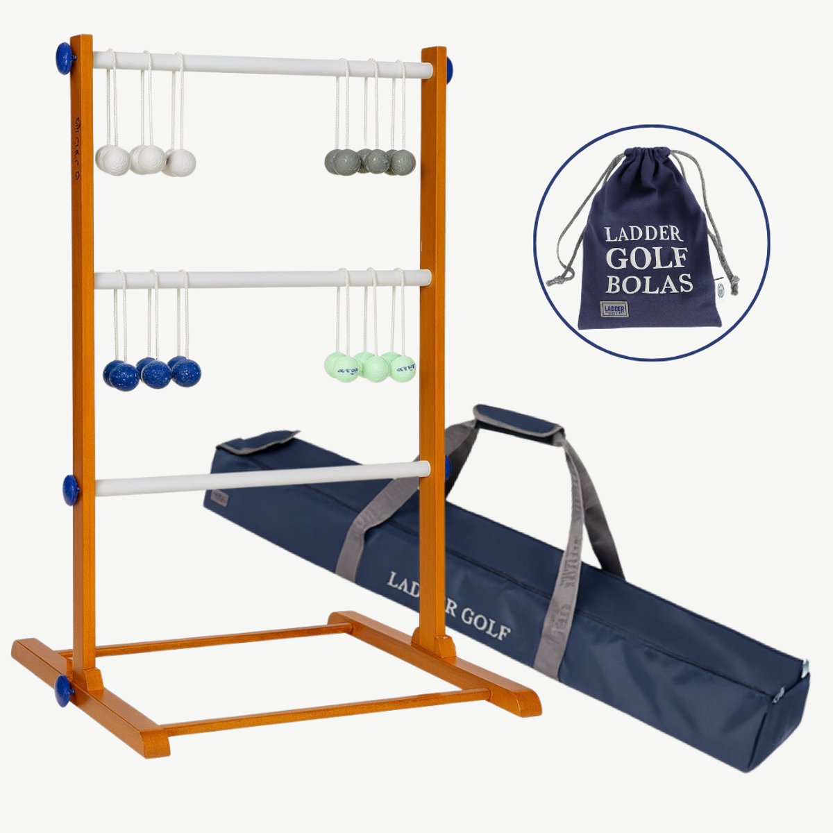 Profi Original 2024 Ladderspel - Topkwaliteit Ladderspel Werpspel - met officiële 4 sets Golf Bolas - inclusief Luxe Draagtas