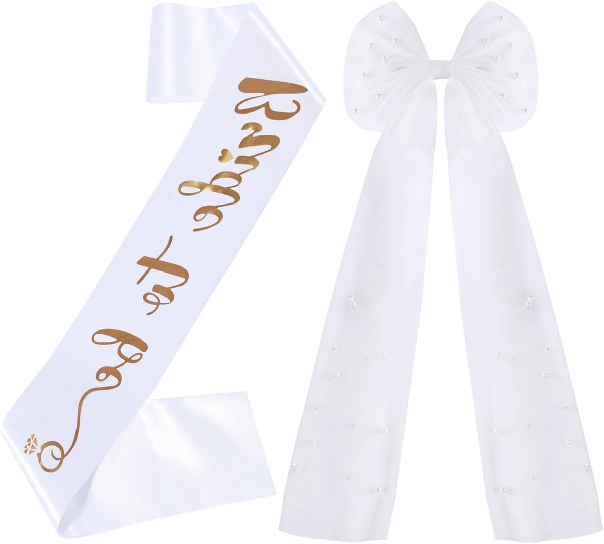 Elegante Haarstrik met Vaal en Parels, Perfecte Accessoires voor Bruid en Vrijgezellenfeest, Wit Haarclip voor Bruidsmeisjes en Feestjes