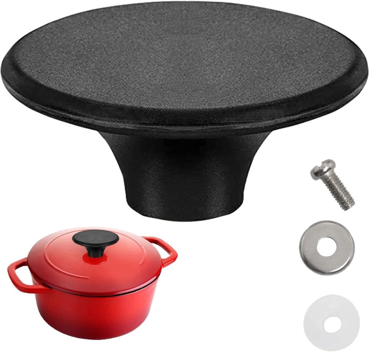 Vervangende Pan Knop - Deksel Handvat - Koekenpan Reparatie - Hittebestendig Bakeliet - 4
