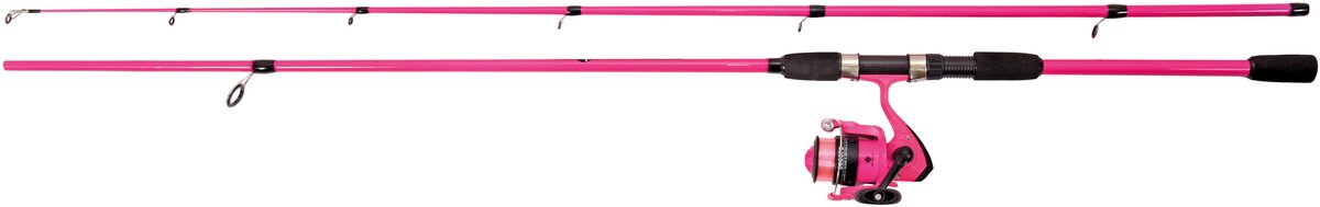 Albatros - Spin Comboset Pink - Spinhengel & Molen - 240cm - Pink - Inclusief nylon lijn