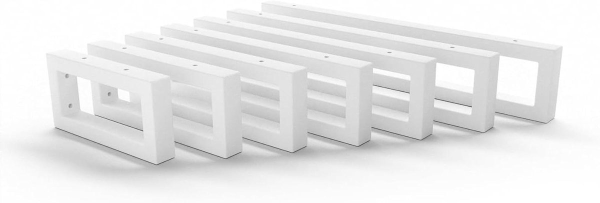 Wastafelhouder Metaal - Wastafelconsole Wandhouder - Wastafel Ondersteunen - Zijdematte Poedercoating - 25 cm - Wit
