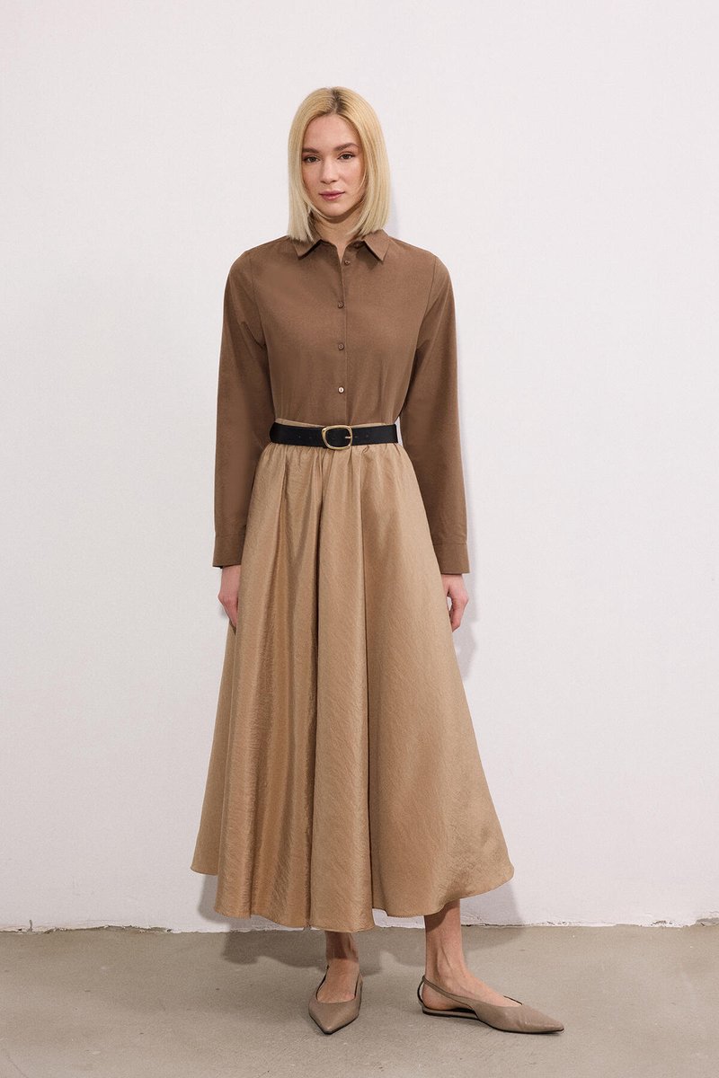 Touché Privé - Cupra rok - Beige - Dames