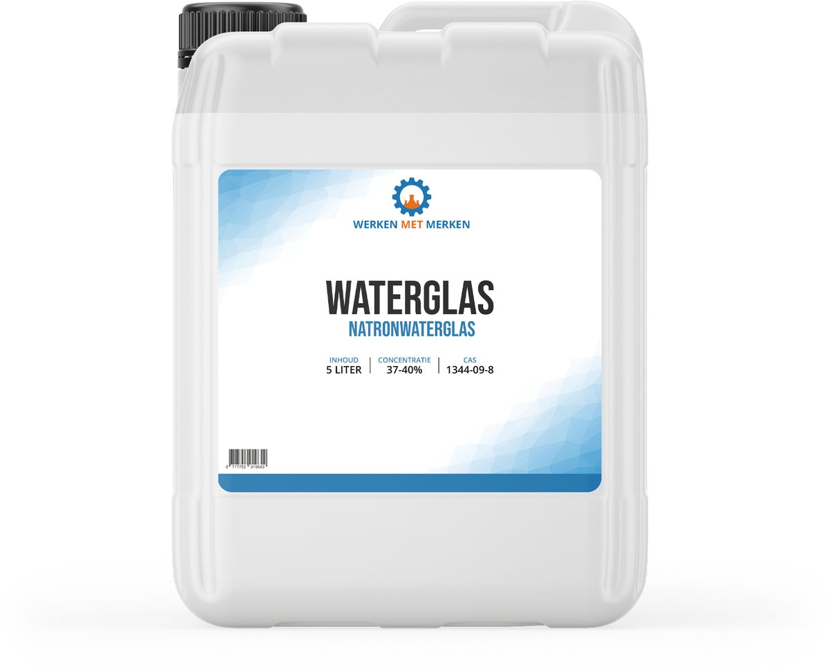 Waterglas - Jerrycan, 5 liter - Glasvernis - Kiesol
