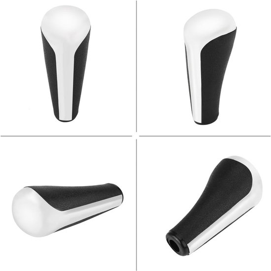 Schakelpookknop Automatisch - Pookknop Versnellingsbak - Comfortabel Rijden - Ergonomisch Ontwerp - 110 mm Lengte - Zwart en Zilver — afbeelding 4