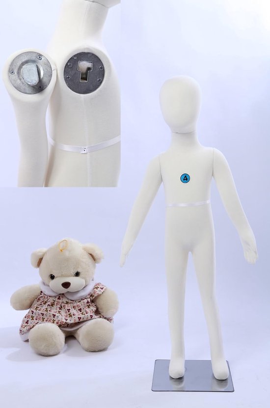 Kinderpoppen Etalagepop - Paspop Kinderen - Kleding Presenteren - Flexibel Buigbaar Lichaam - 85 cm - Niet gespecificeerd — afbeelding 2