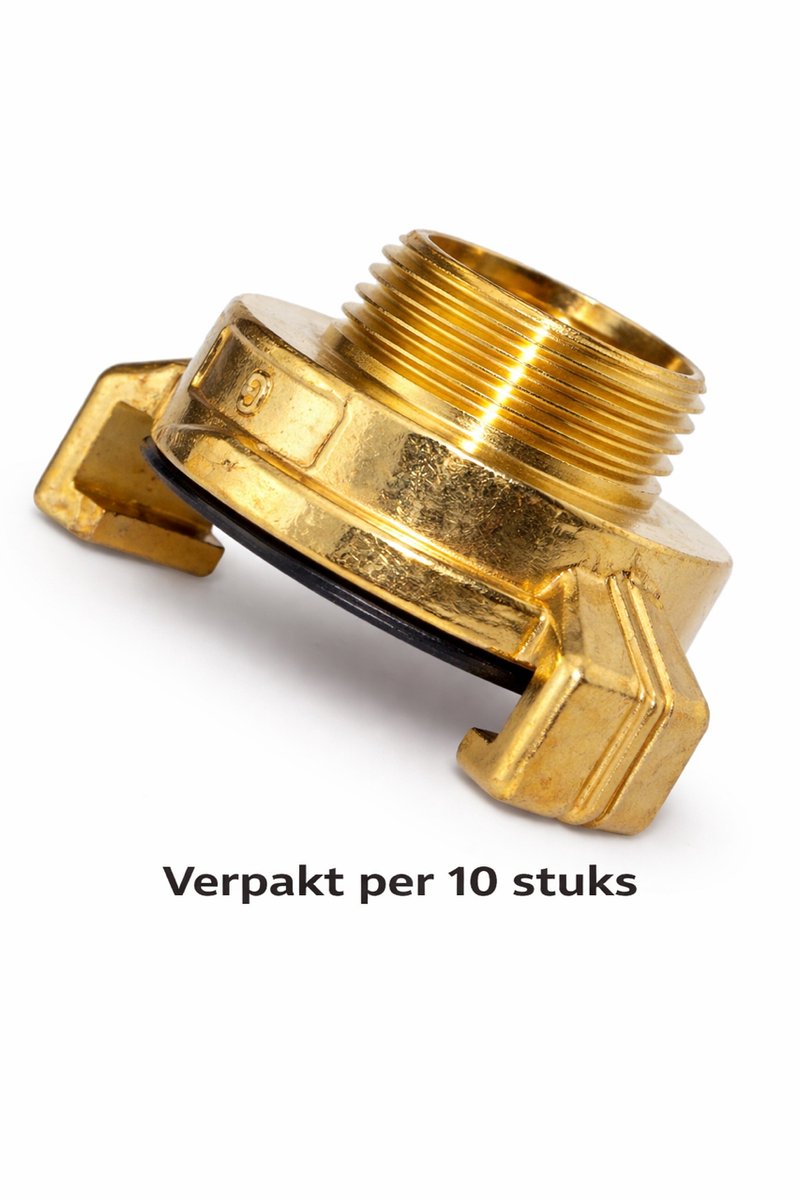 Geka koppeling 1/2" (=12,5mm) buitendraad - verpakt per 10 stuks - messing snelkoppeling