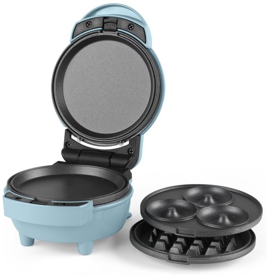 Aigostar Sandwich Maker/grill/wafelijzer, 3-in-1, 750 W, antiaanbaklaag en afneembare platen met automatisch thermostaatsysteem, Cool-Touch-greep, exclusief design, grijs, Grace