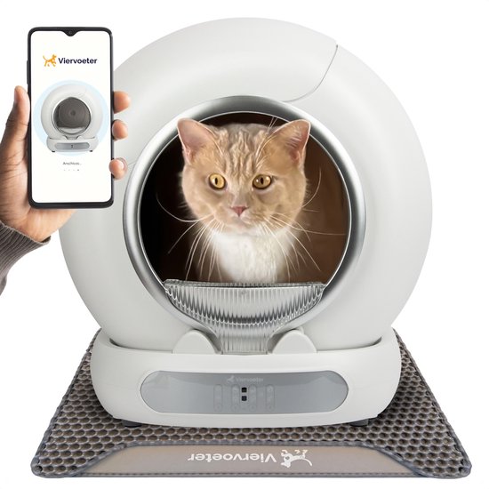 Viervoeter Fresh 3 zelfreinigende kattenbak roségoud
