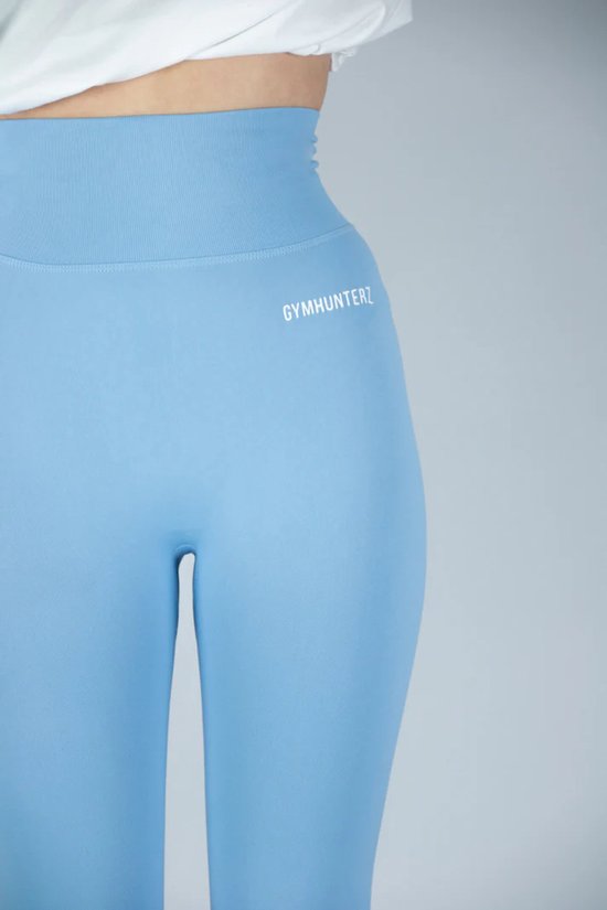 Fitness legging - Legging hoge taille - Legging Gym Sport - Hardloop - Yogabroek voor dames - Sneldrogend, ademend en rekbaar - Spandex / Nylon - Kleur Lichtblauwblauw - Maat XS — afbeelding 4