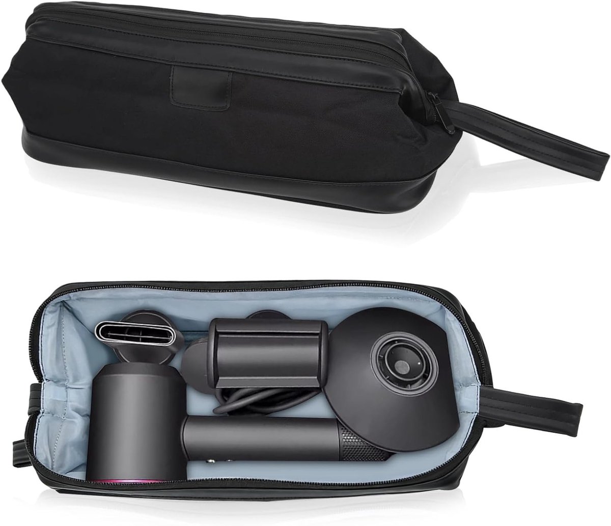 Opbergtas voor Haardrogers en Stylingtools - Draagbare Reisoplossing voor Krultangen en Haaraccessoires - Luxe Beschermende Tas in Zwart