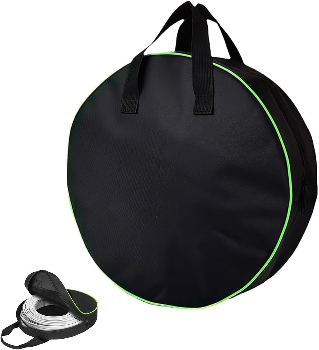 Waterdichte Ronde Kabel Organizer voor Auto, Draagbare Opbergtas voor Snoeren en Accessoires, Ideaal voor Kofferbakgebruik, Zwart