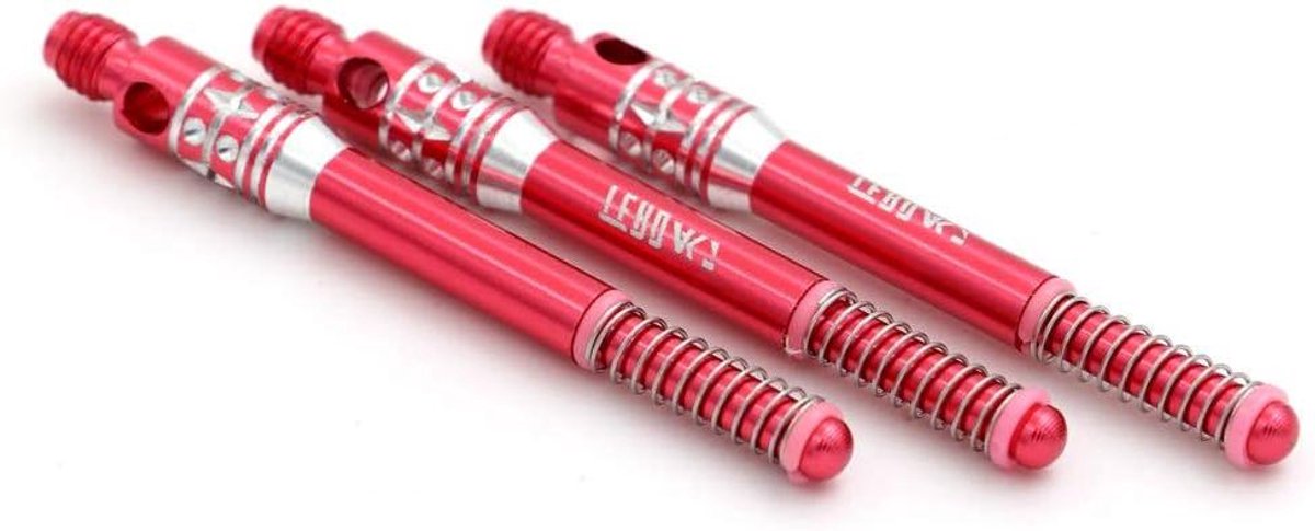 Dart Schachten - Telescopische Shafts - Dart Spel Verbeteren - Ingebouwde Veer - 336 mm - Rood