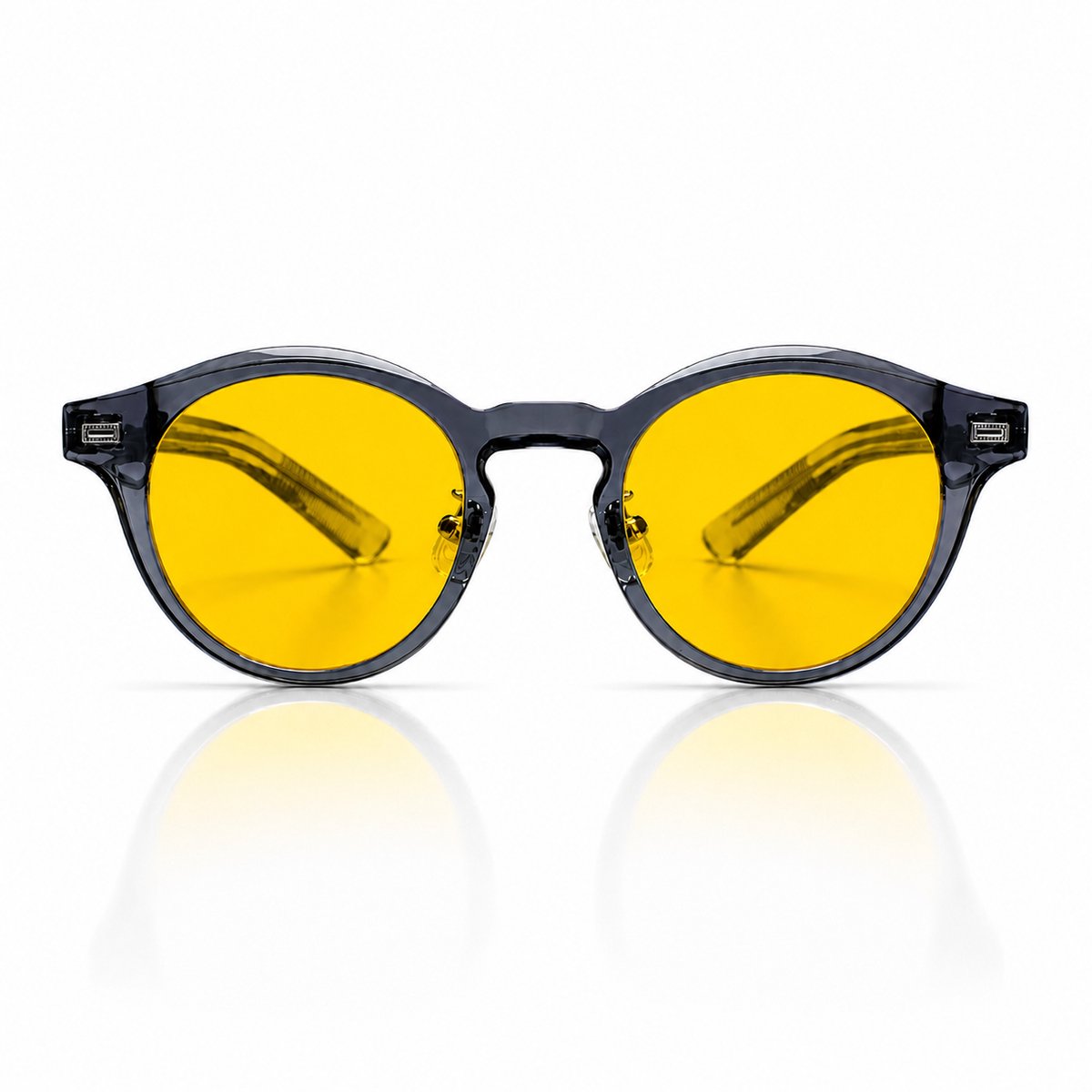 Melato Nox Dagbril - 99% Blauwlichtfilter - Gele Lens - UV400 - Acetaat Frame - ANSI & ISO Gecertificeerd - Wetenschappelijk Getest - Blauwlichtbril - Inclusief Luxe Doos, Pouch & Doekje - Platina
