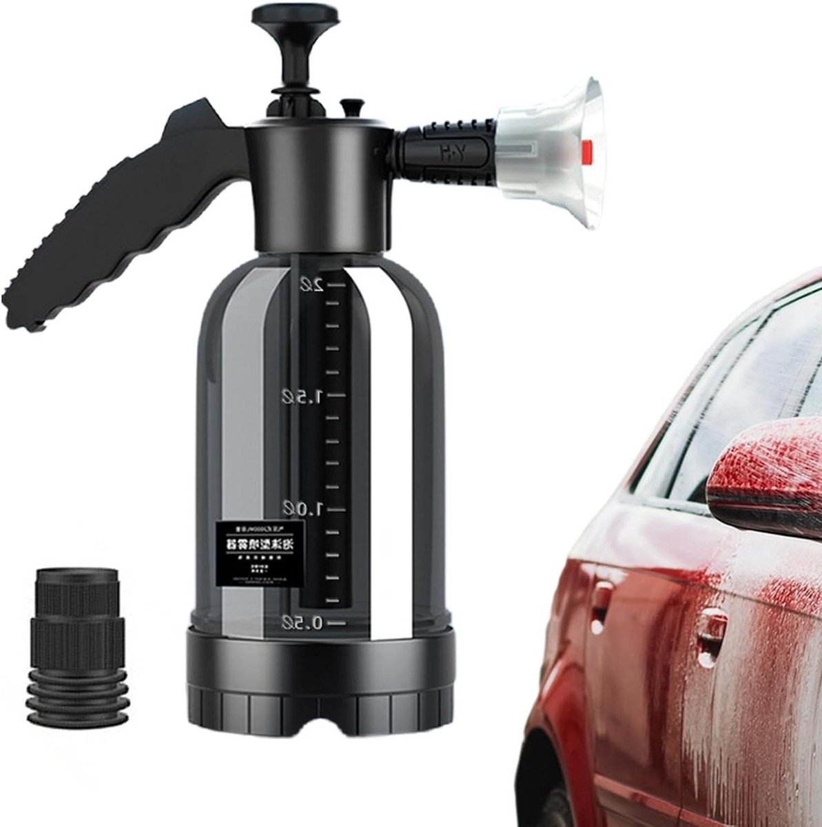Autowasschuim sproeier - Zeep Dispenser - Voertuig reinigen - Grote capaciteit - 2 Liter - Transparant