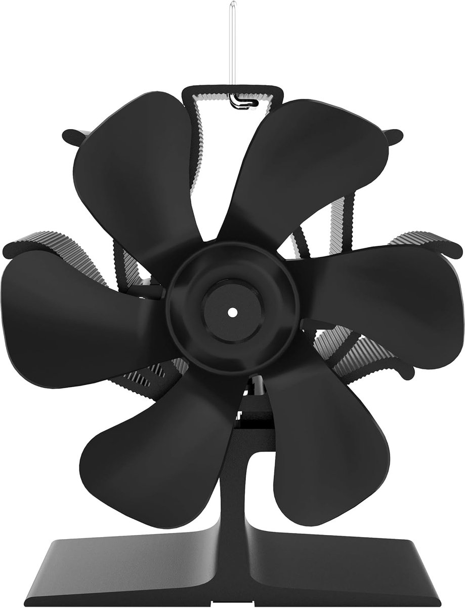 Warmte-aangedreven Ventilator voor Houtkachel en Open Haard - 6 Bladen