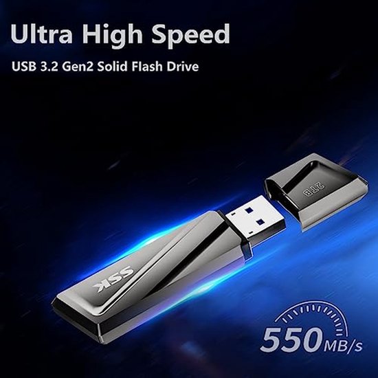 2TB USB 3.2 Draagbare Externe SSD - Tot 550 MB/s Lezen en 500 MB/s Schrijven — afbeelding 3