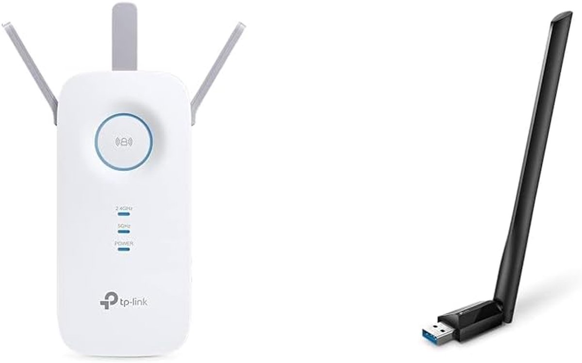 Krachtige Wifi Range Extender AC1900 Dual-Band & USB Wifi Adapter Dual Band met Hoge Gain Antenne