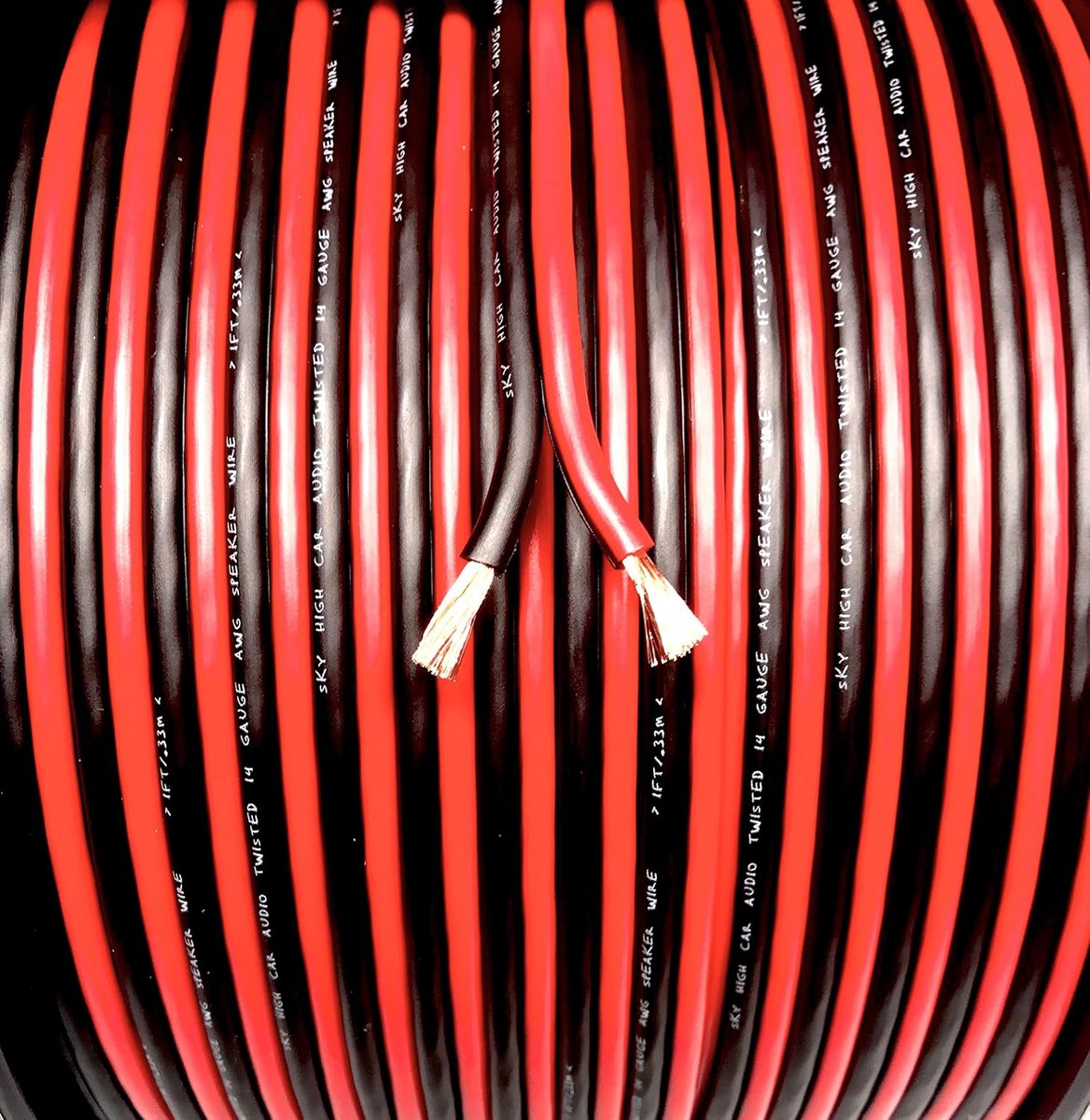 100' 14ga CCA Luidsprekerkabel Rood/Zwart voor Auto
