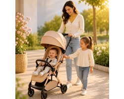 Leclerc Hexagon Buggy - Inklapbare Kinderwagen - Champagne - Reisbuggy