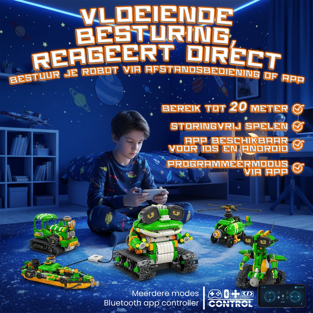 Qualitá® Robot Bouwpakket 5 in 1 – Educatief Speelgoed – Robot Speelgoed - Robot Bouwpakket - STEM speelgoed – Programmeren Voor Kinderen - Interactief Speelgoed – 496 Onderdelen – 7-9 Jaar — afbeelding 6