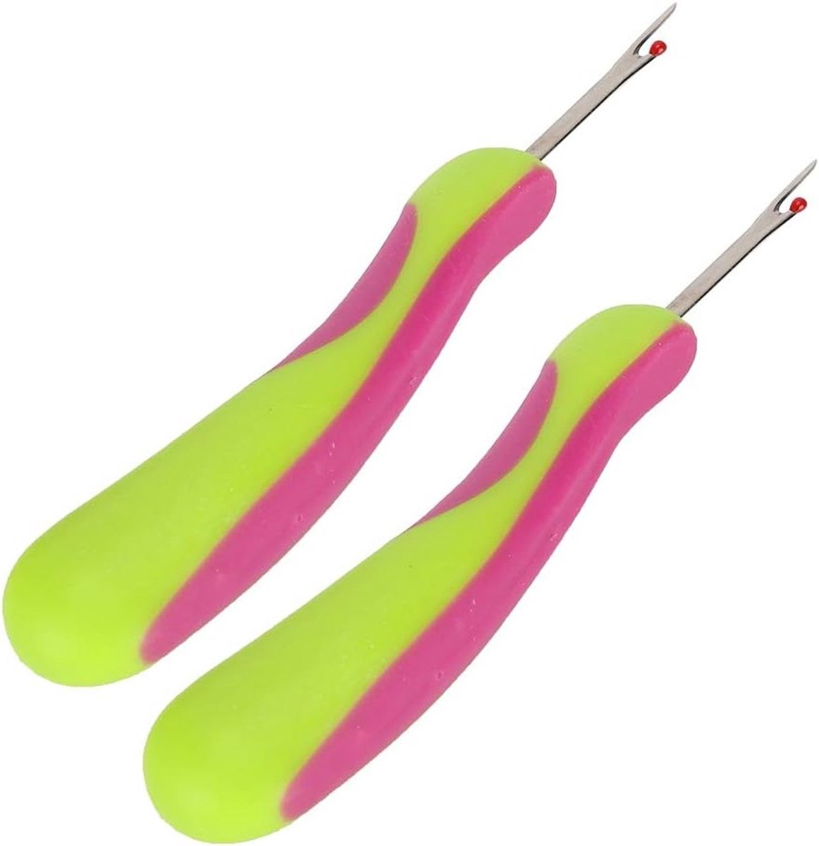 Dailygoods- Naadrippertje 2 Stuks - Ergonomische Handgrepen - Draadverwijderaar - Naaien/Knutselen - ABS + Staal - Totale Lengte 12 cm - Naaldenset