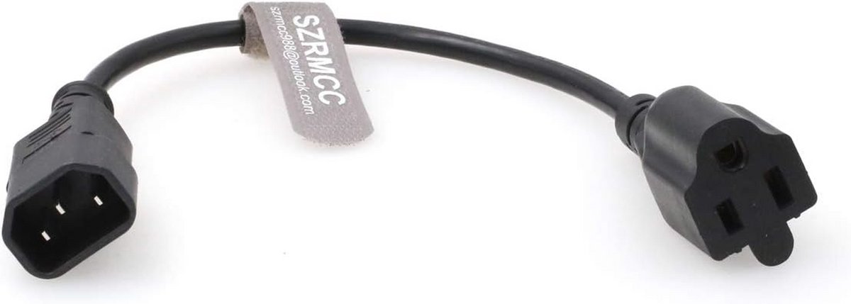 SZRMCC UPS PDU Elektrische Apparatuur Server IEC320 C14 naar NEMA 5-15R 10A 250V Netsnoer Verlengkabel (1pcs)