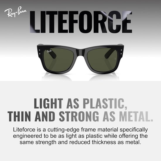 Ray-Ban Rb4195 Wayfarer Liteforce Vierkante Zonnebril van Ray-Ban — afbeelding 2