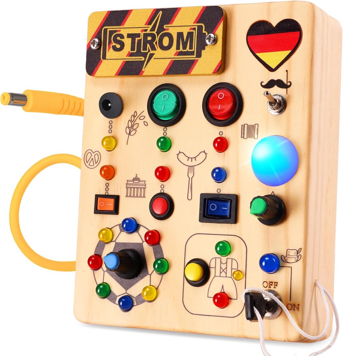 Montessori Speelgoed Busy Board met LED