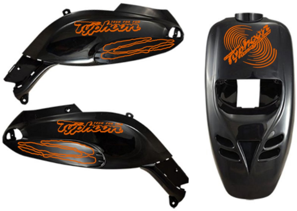 Piaggio Typhoon Stickerset - Cyclone - Orange