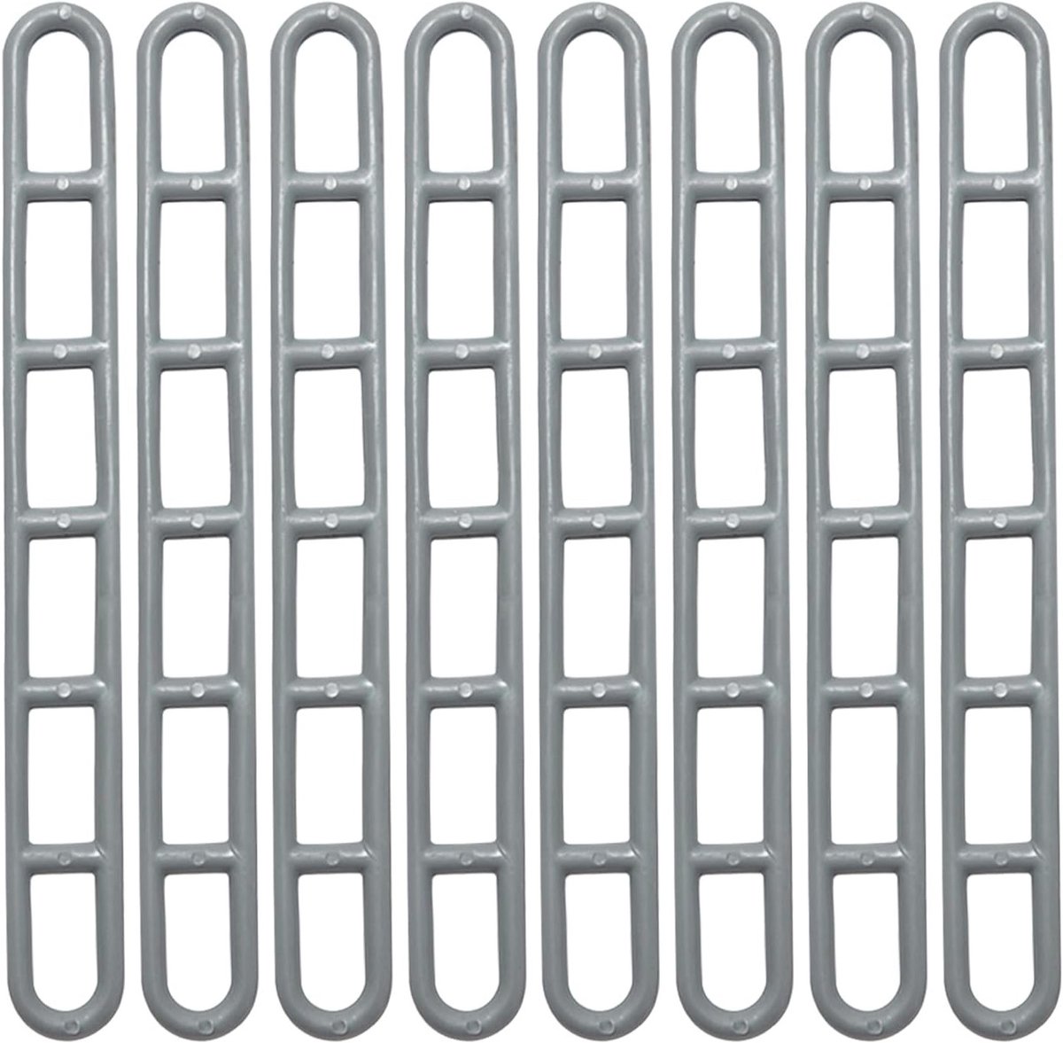Luifel Ladder Riemen - Stormbanden Luifel - Kamperen Vastzetten - Verstelbaar met 6 Niveaus - 8 Stuks - Grijs