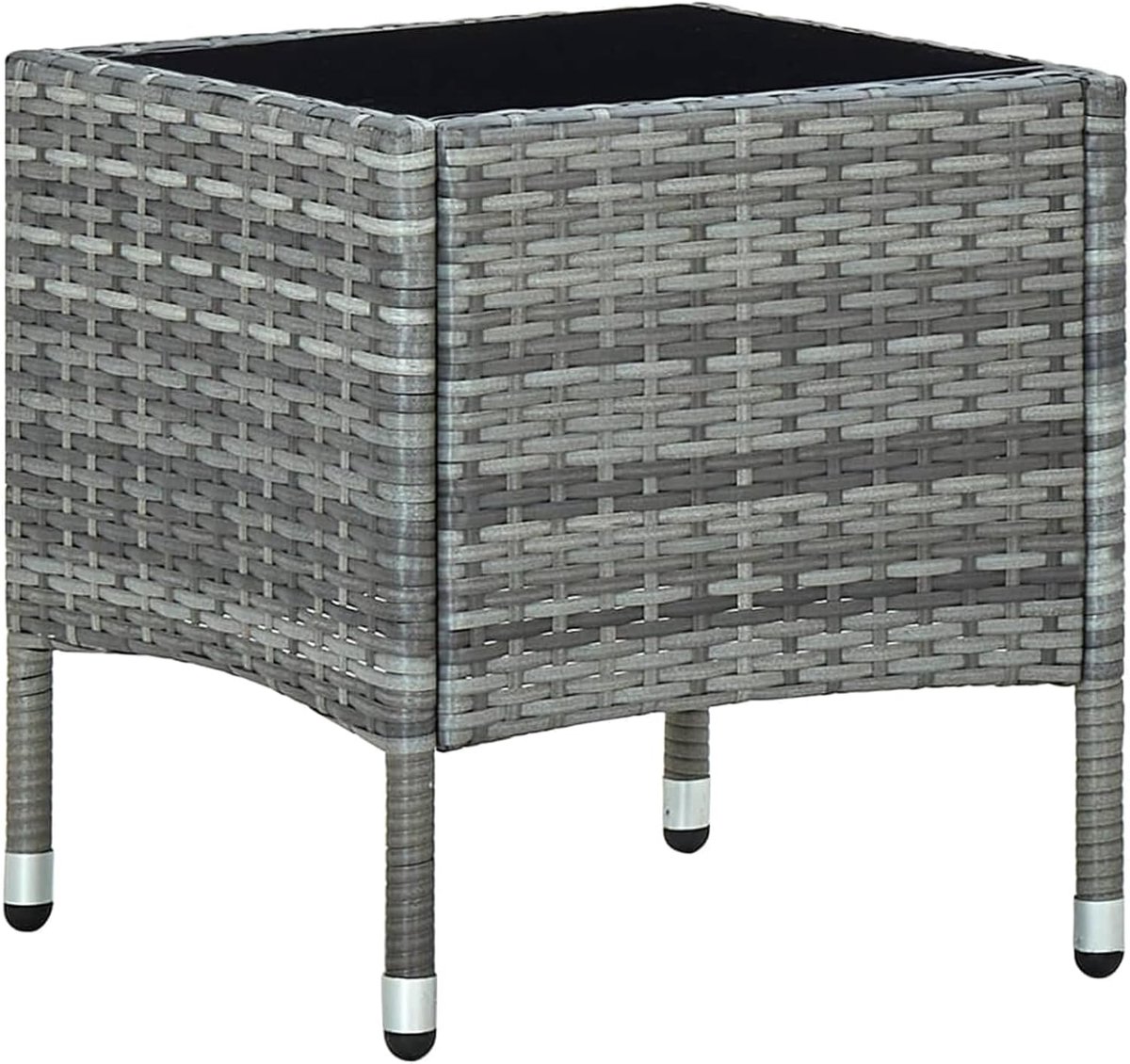 Balkontafel - Outdoor tafel - Buiten genieten - Waterbestendig materiaal - 40 x 40 x 45 cm - Grijs