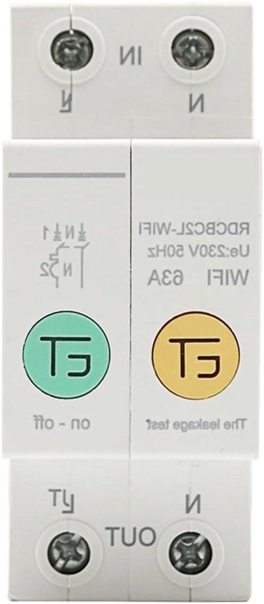 Energieverbruiksmeter - Stroommeter Wifi - Energie Verbruik Meten - Real-time Inzicht - 25 Ampere - Wit