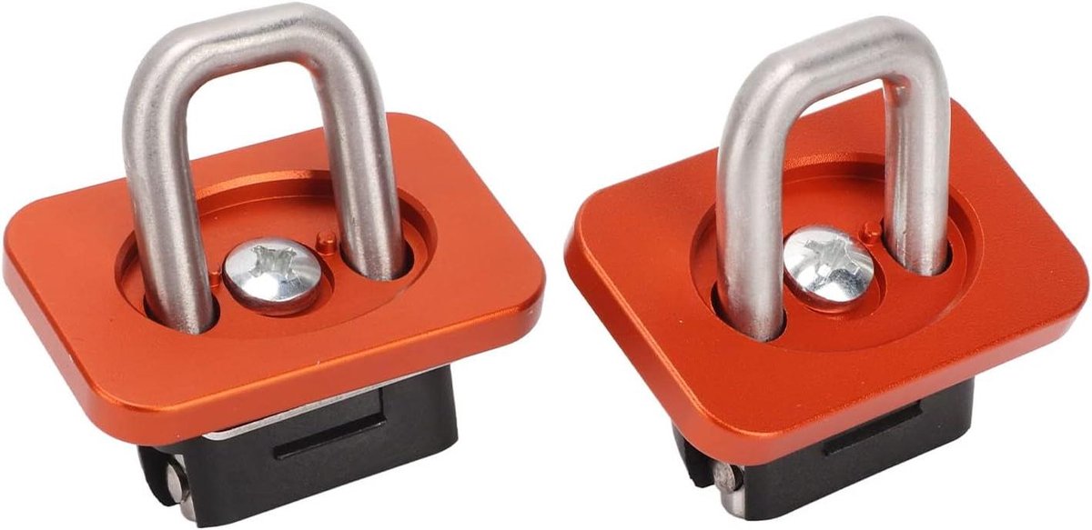Vrachtwagenbed Vastbinden - Vastzetpunten - Lading Zekeren - Roestvrij Staal - 2 stuks - Zilver