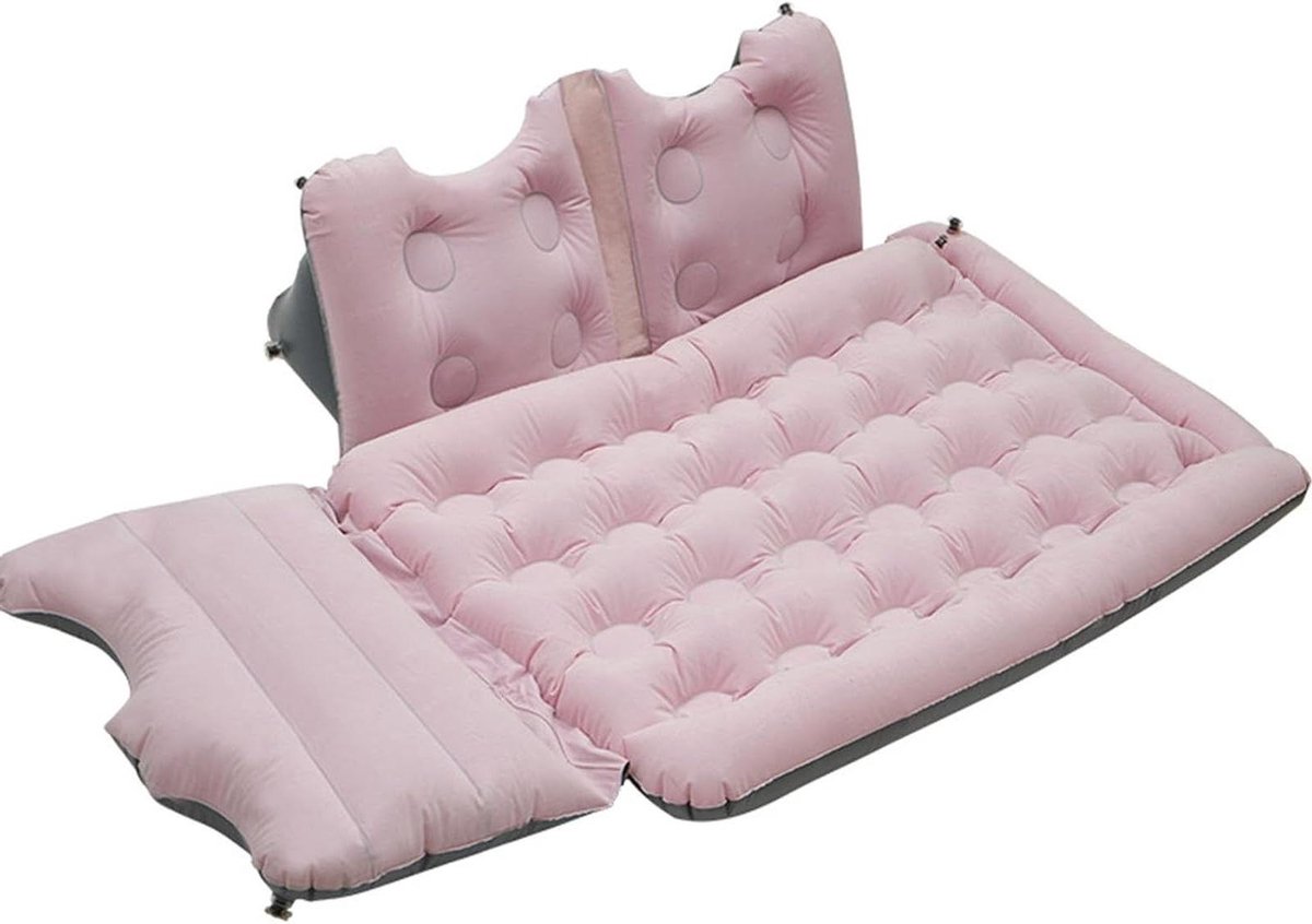 Opblaasbare Sofa - Luchtmatras Bed - Kamperen Buiten - Verdikte Structuur - 200 x 110 cm - Roze
