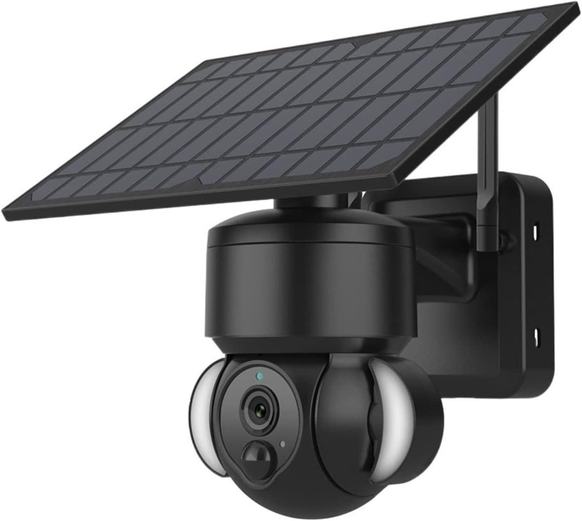 Zonnecamera Wifi - Outdoor Beveiliging - Tuin Bewaken - Full Color Nachtzicht - 3MP HD - Zwart