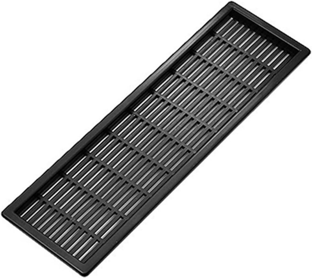 Ventilatieafdekking Kast - Afvoerrooster Meubel - Luchtcirculatie Verbeteren - Stijlvol Modern Design - 1 x 1 cm - Zwart
